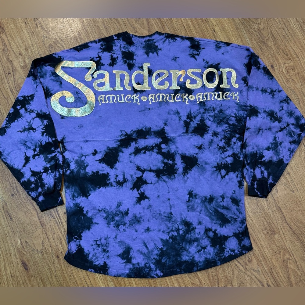 Hocus Pocus Disney Spirit Large Jersey Sanderson Amuck Purple Tie Dye Authentic